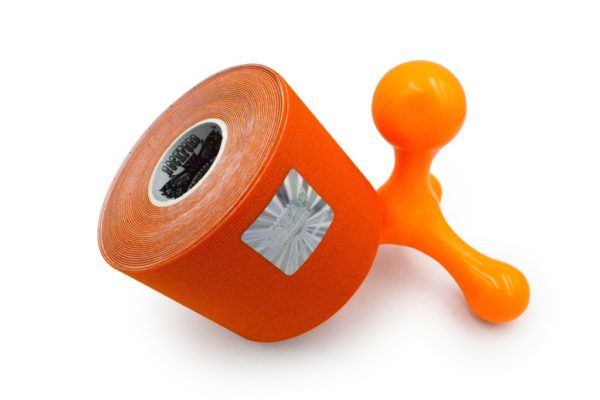 Kinesiology Tape - Synthetic Fibers special for SPORTS - Ultra Long Lasting Joint Support - Orange Color - 5cm x 5m by Rockford Kinesiology