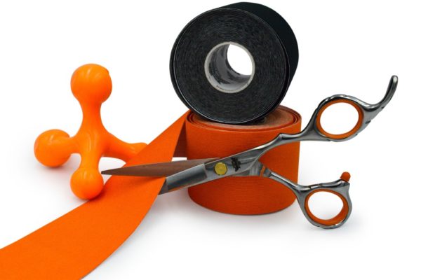 Kinesiology Tape - Synthetic Fibers special for SPORTS - Ultra Long Lasting Joint Support - Orange Color - 5cm x 5m by Rockford Kinesiology