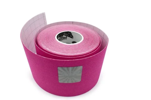 Kinesiology Tape - Synthetic Fibers special for SPORTS - Ultra Long Lasting Joint Support - Pink Color - 5cm x 5m by Rockford Kinesiology