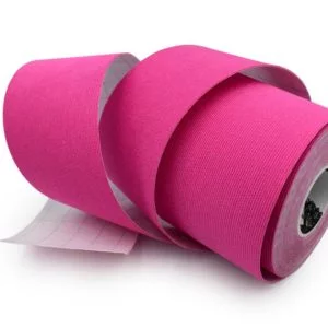 Kinesiology Tape - Synthetic Fibers special for SPORTS - Ultra Long Lasting Joint Support - Pink Color - 5cm x 5m by Rockford Kinesiology