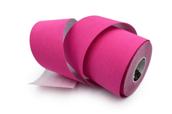 Kinesiology Tape - Synthetic Fibers special for SPORTS - Ultra Long Lasting Joint Support - Pink Color - 5cm x 5m by Rockford Kinesiology