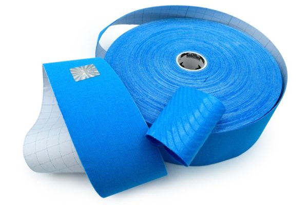 Cotton Therapeutic Tape - Blue Color - Big Roll Kinesiology Tape 5cm x 32m by Rockford Kinesiology