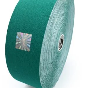 Cotton Therapeutic Tape - Green Color - Big Roll Kinesiology Tape 5cm x 32m by Rockford Kinesiology
