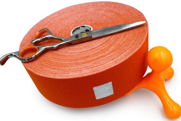 Cotton Therapeutic Tape - Orange Color - Big Roll Kinesiology Tape 5cm x 32m by Rockford Kinesiology