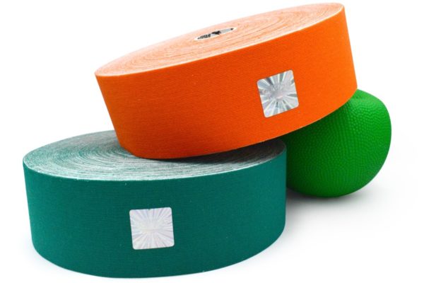 Cotton Therapeutic Tape - Orange Color - Big Roll Kinesiology Tape 5cm x 32m by Rockford Kinesiology
