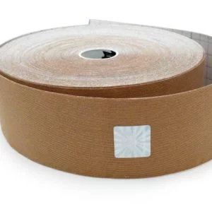 Gold Edition Kinesiology Tape for SPORTS - Synthetic Fibers by Rockford Kinesiology - Beige Color - 5cm x 32m