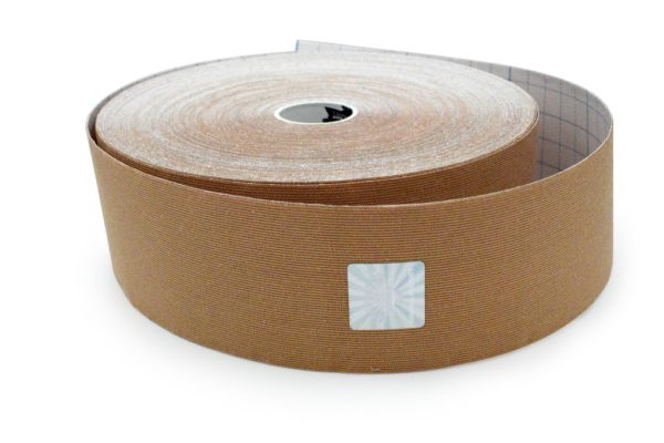 Gold Edition Kinesiology Tape for SPORTS - Synthetic Fibers by Rockford Kinesiology - Beige Color - 5cm x 32m