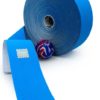 Gold Edition Kinesiology Tape for SPORTS - Synthetic Fibers by Rockford Kinesiology - Blue Color - 5cm x 32m