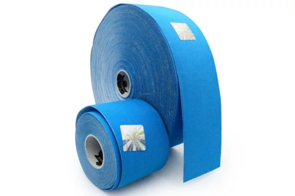 Gold Edition Kinesiology Tape for SPORTS - Synthetic Fibers by Rockford Kinesiology - Blue Color - 5cm x 32m