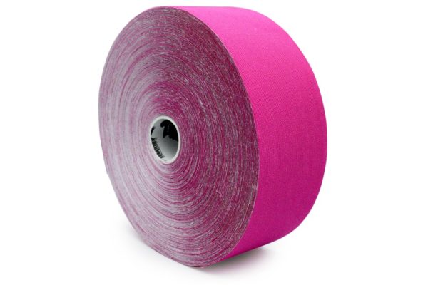 Gold Edition Kinesiology Tape for SPORTS - Synthetic Fibers by Rockford Kinesiology - Pink Color - 5cm x 32m