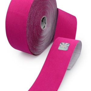Gold Edition Kinesiology Tape for SPORTS - Synthetic Fibers by Rockford Kinesiology - Pink Color - 5cm x 32m