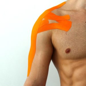 Kinesiology Tape - Synthetic Fibers special for SPORTS - Ultra Long Lasting Joint Support - Orange Color - 5cm x 5m by Rockford Kinesiology