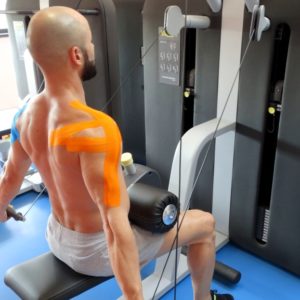 Kinesiology Tape - Synthetic Fibers special for SPORTS - Ultra Long Lasting Joint Support - Orange Color - 5cm x 5m by Rockford Kinesiology