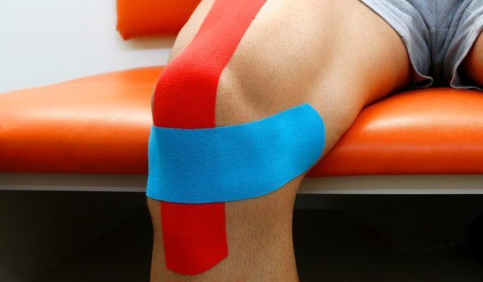 Cotton Therapeutic Tape – Blue Color – Big Roll Kinesiology Tape 5cm x 32m by Rockford Kinesiology